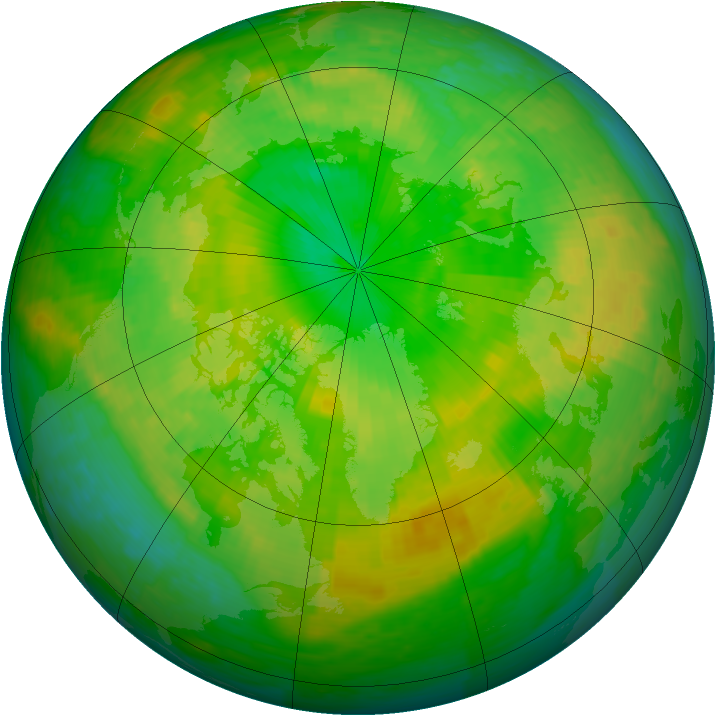 Arctic ozone map for 20 June 1994